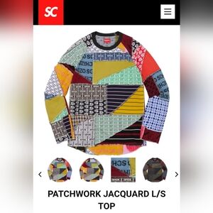Supreme Patchwork Jaquard L/S Top *SS23* *NWT*